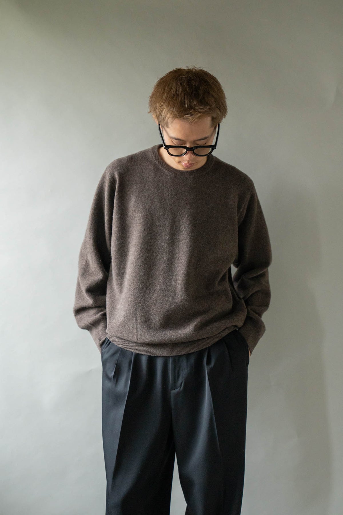 EXTRA FINE WOOL KNIT CREW NECK LS(ST.1634)