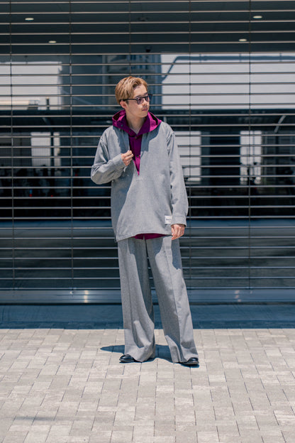 WOOL FRANNEL SKIPPER SHIRT