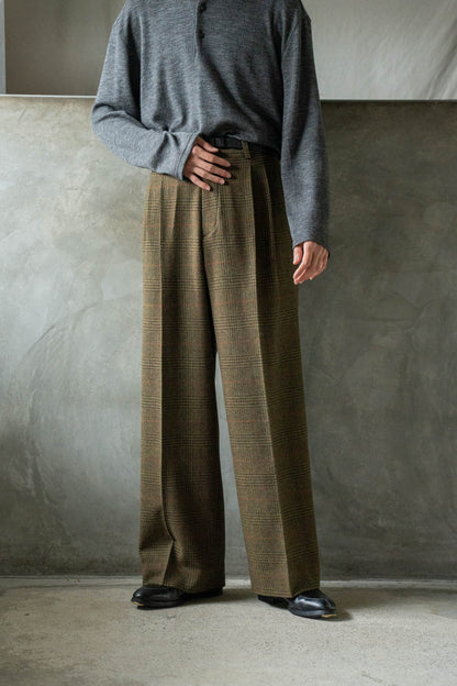 BRITISH TWEED LONG WIDE TROUSERS(ST.1605)