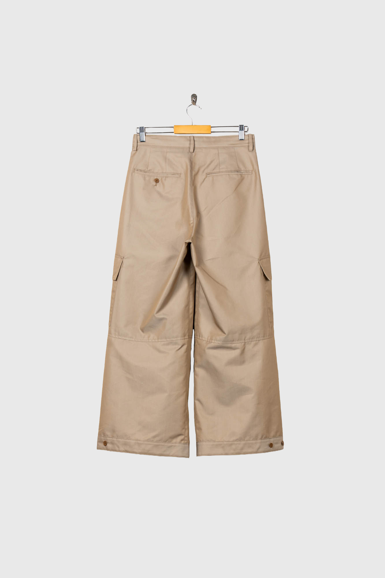 Giza cotton cargo tuck pants