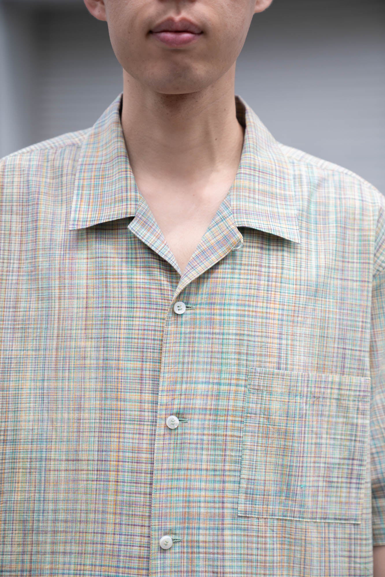 cotton ikat check shirt