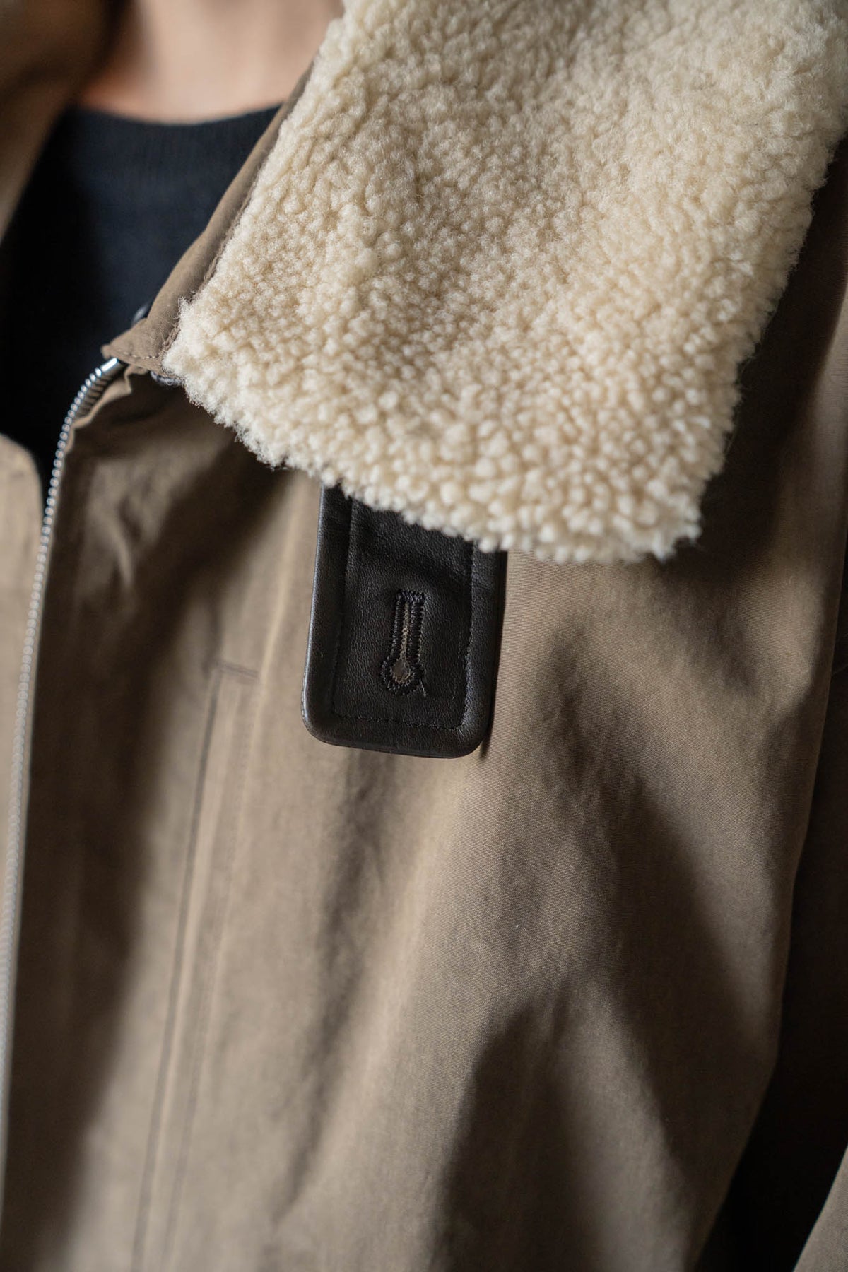 DETATCHABLE COLLAR RESIN-FINISH COTTON JACKET(ST.1576)
