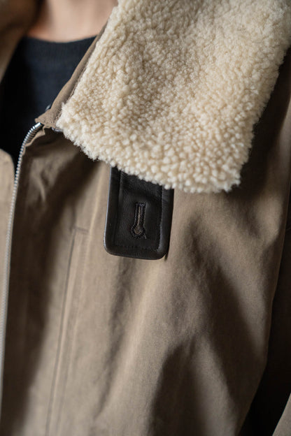DETATCHABLE COLLAR RESIN-FINISH COTTON JACKET(ST.1576)