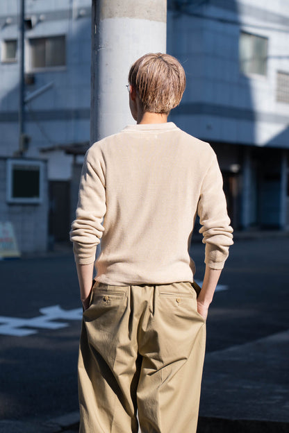 Roll Up Patched Knit in Marcerized Cotton