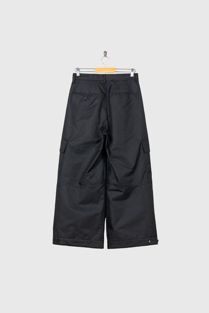 Giza cotton cargo tuck pants