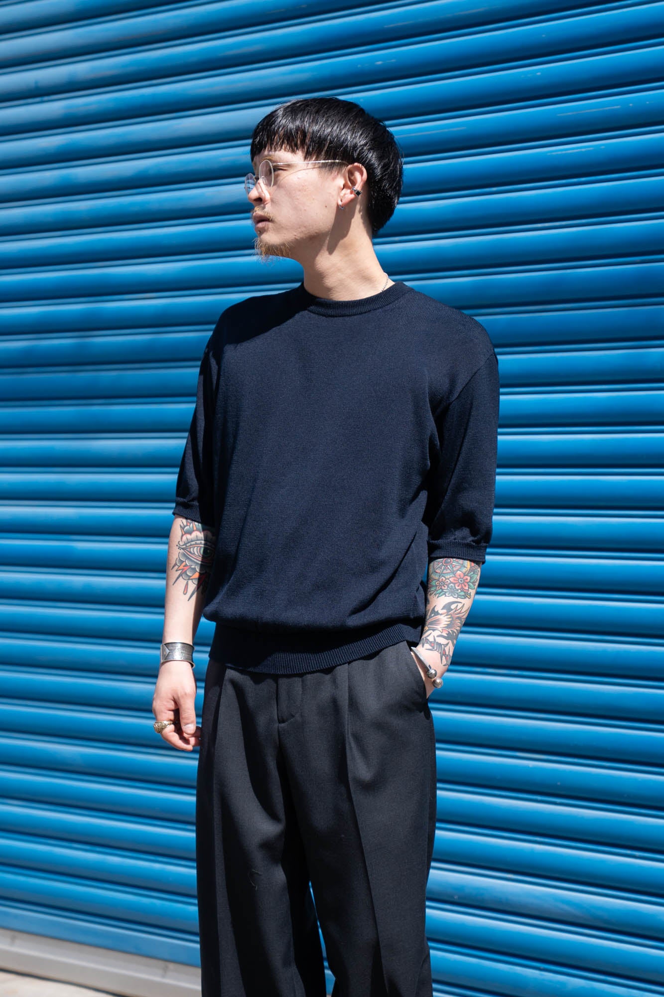 Wide knit T-Shirt