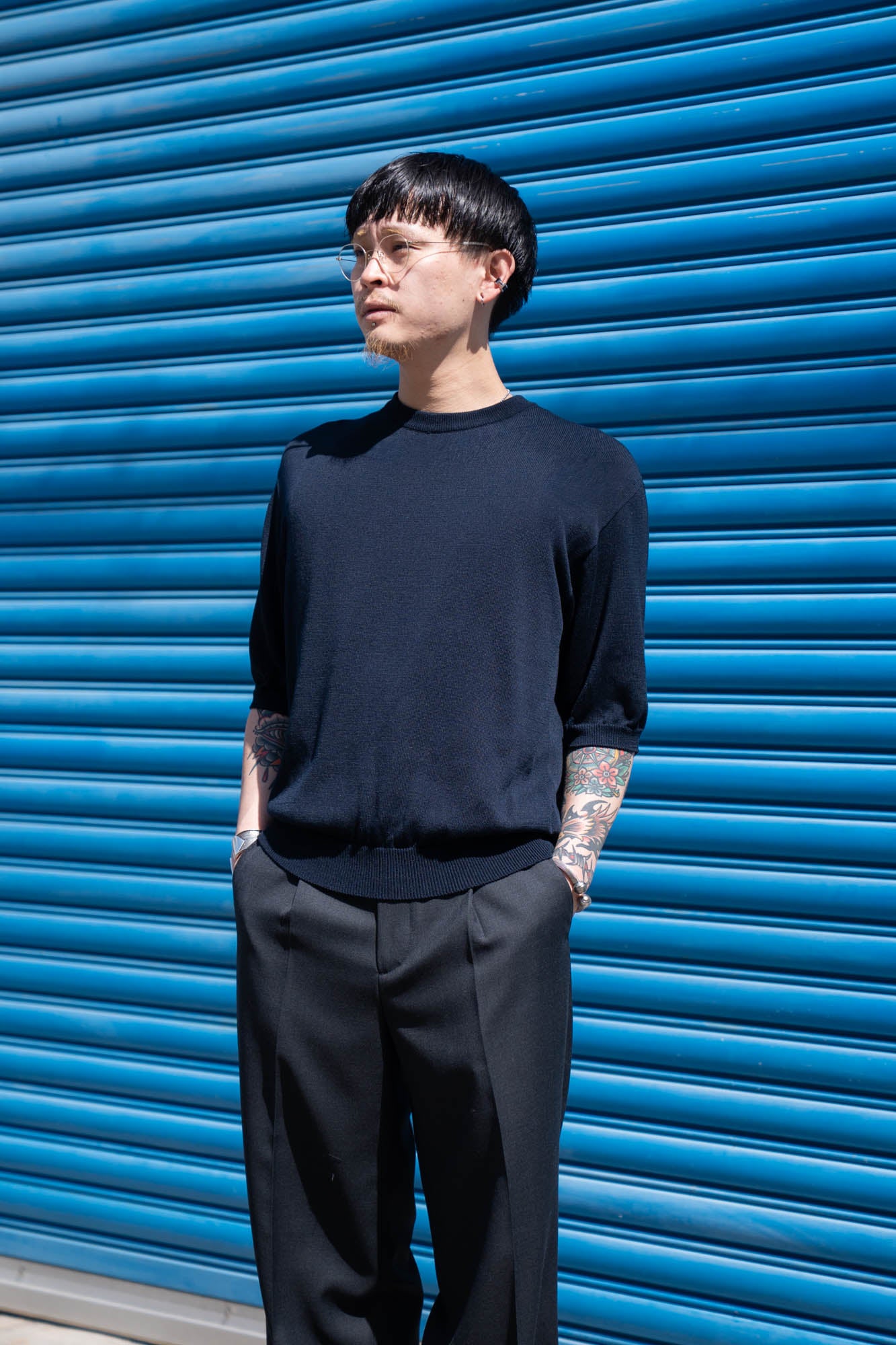 Wide knit T-Shirt