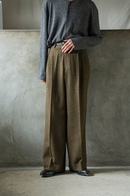 BRITISH TWEED LONG WIDE TROUSERS(ST.1605)