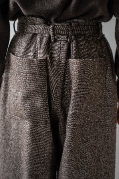 BELTED WIDE PANTS