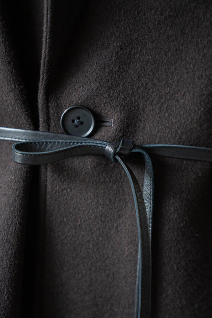 WOOL CASHMERE OVERSIZED PEAK LAPEL CHESTER COAT(ST.1533)