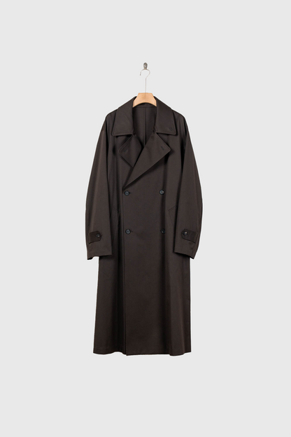 COTTON SATIN OVERSIZED DOUBLE BREASTED COAT(ST.1371)