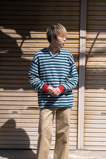 Cotton skipper border pullover