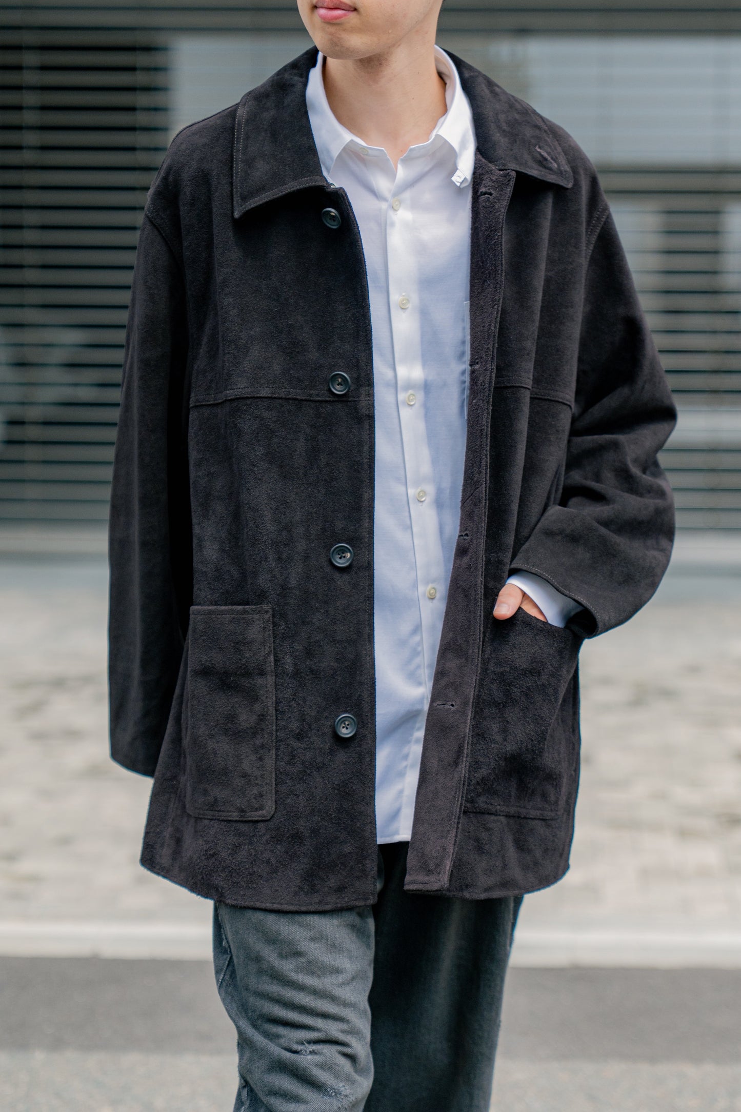 COW SUEDE CAR JACKET(ST.1218)