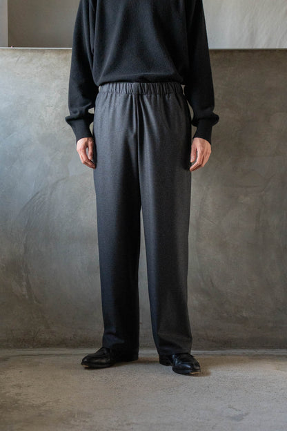 Drawstring Trousers in Wool Flannel