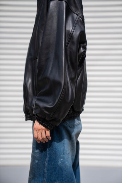 SHEEP LEATHER STAND COLLAR JACKET(ST.1220)