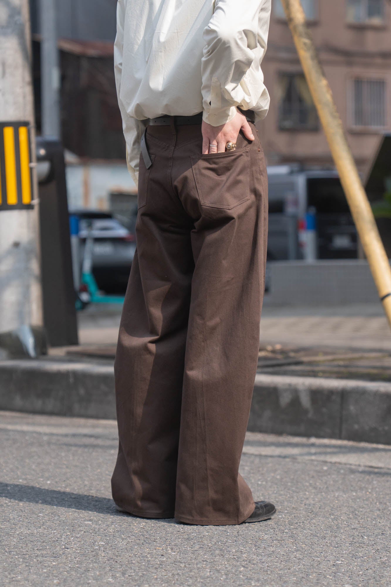 DEFORMATION WIDE COTTON PANTS(ST.1390)