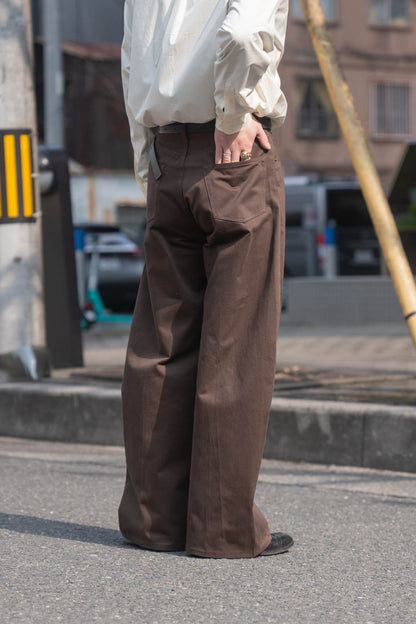 DEFORMATION WIDE COTTON PANTS(ST.1390)