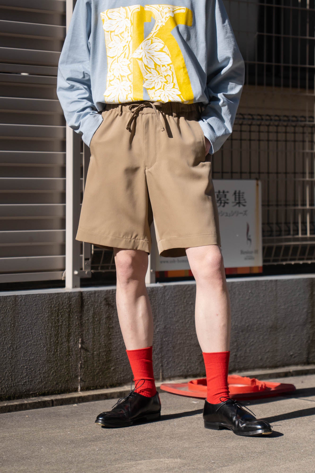 Work Shorts in Wool Gabardine