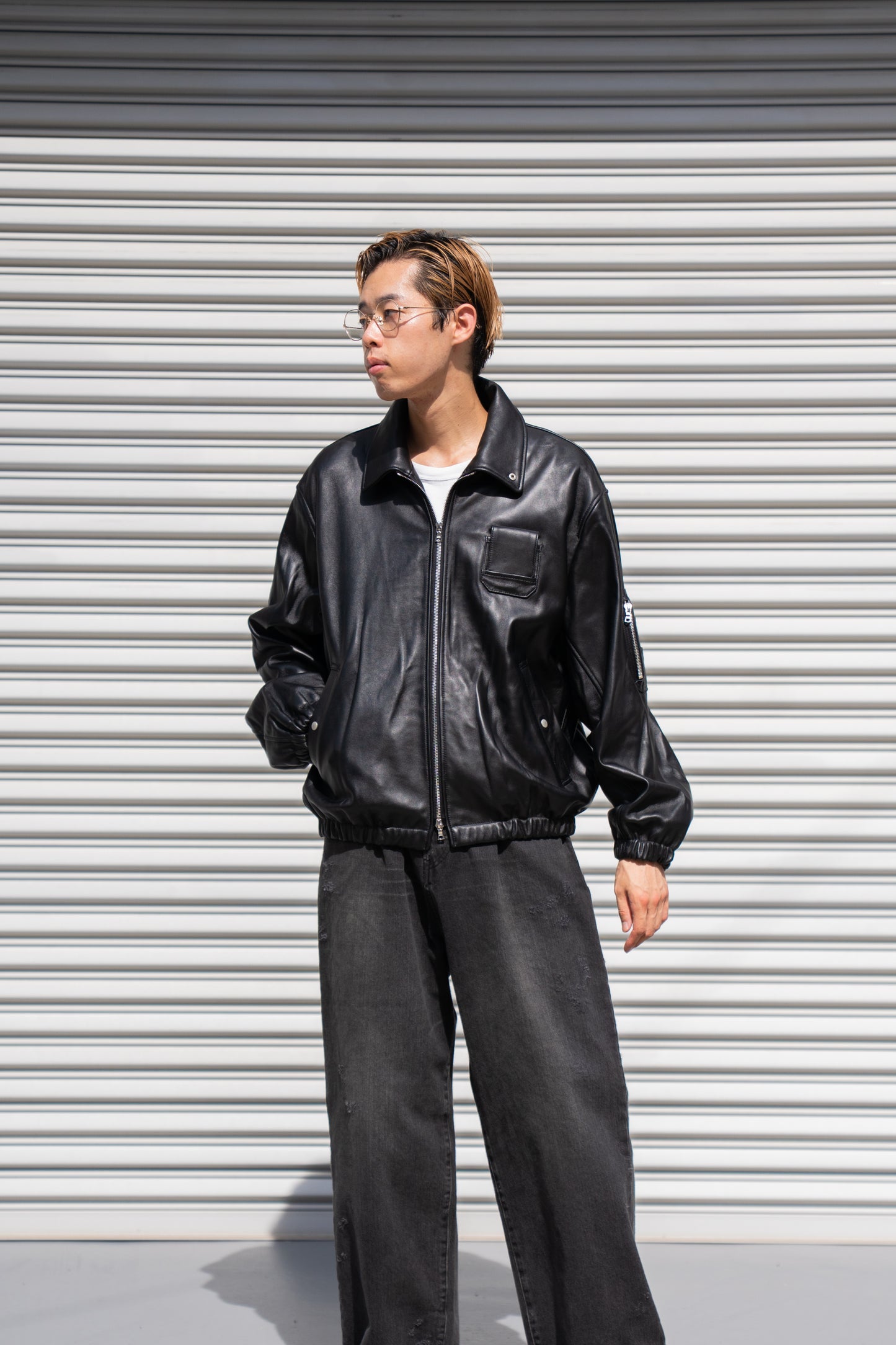 SHEEP LEATHER FLIGHT JACKET(ST.1219)