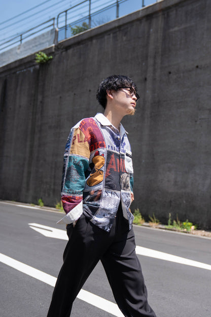 Patchworked Silk Shirt