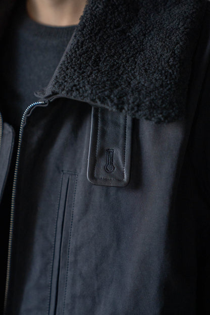 DETATCHABLE COLLAR RESIN-FINISH COTTON JACKET(ST.1576)