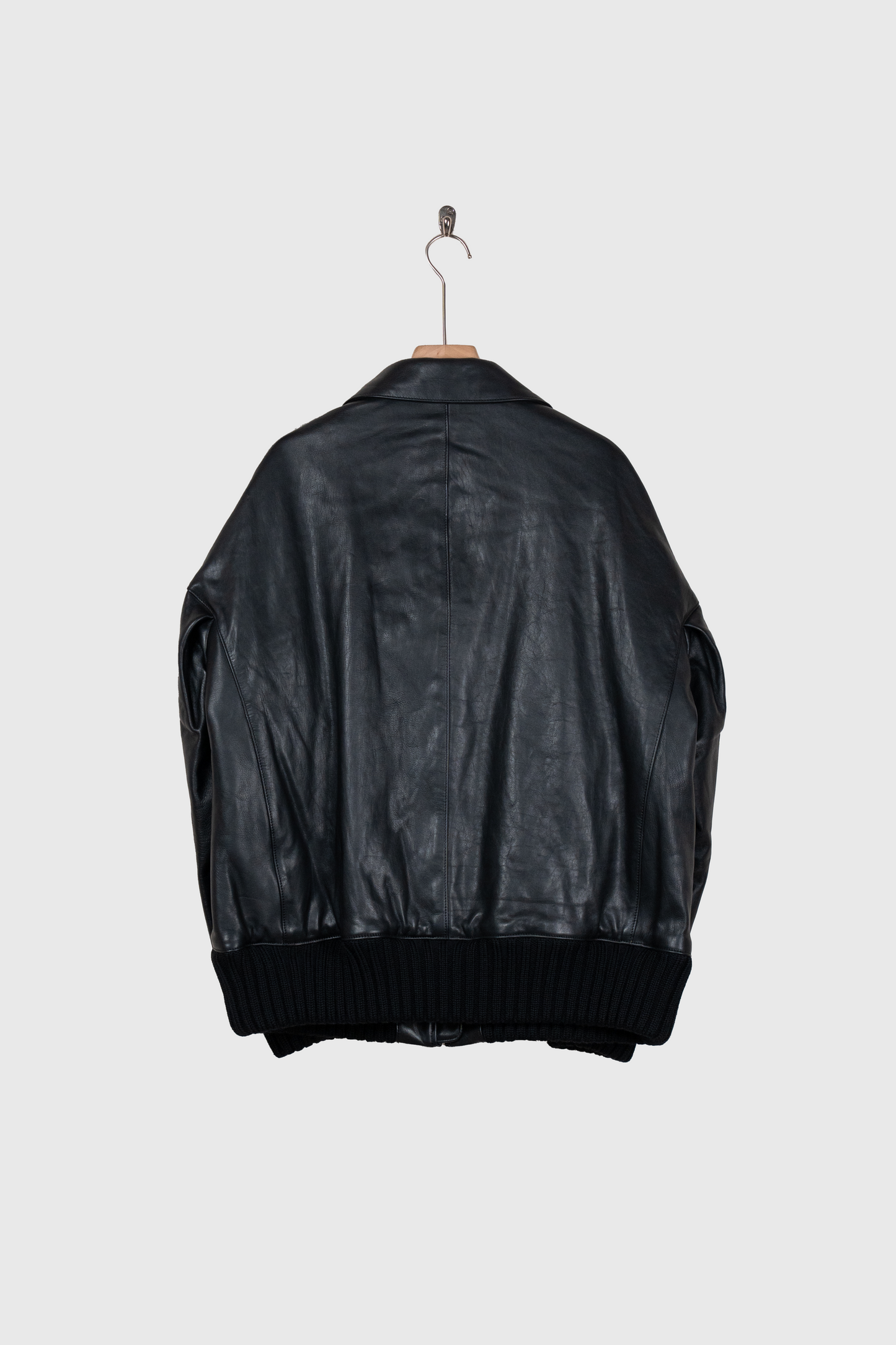 LEATHER ZIP-UP BLOUSON