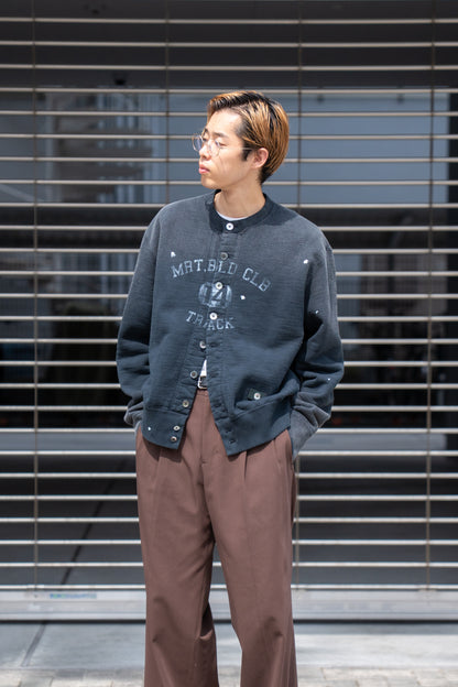 Vintage-effect sweat cardigan