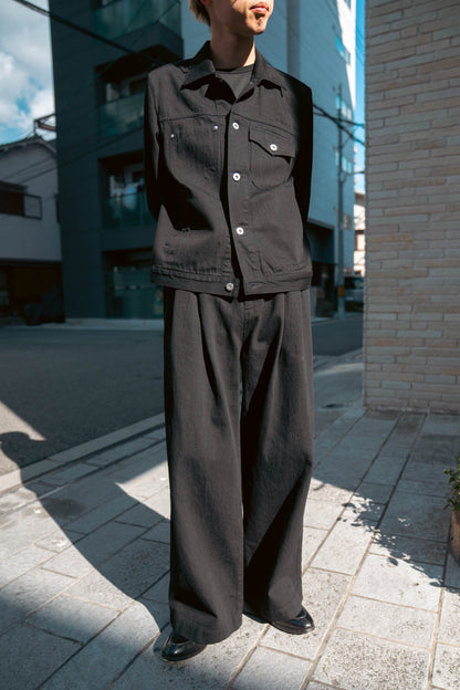 TWO TUCKS BUGGY PANTS