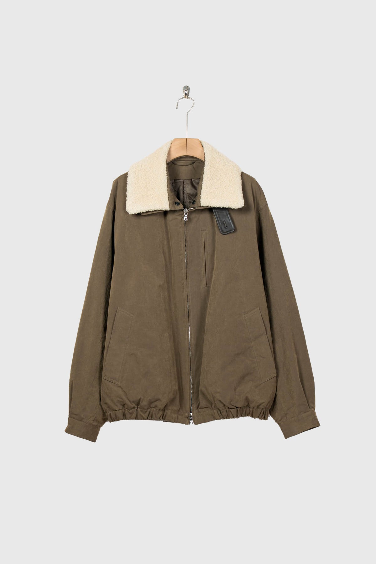 DETATCHABLE COLLAR RESIN-FINISH COTTON JACKET(ST.1576)