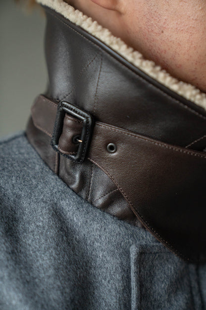 MOUTON COLLAR WOOL CASHMERE PADDED JACKET(ST.1546)