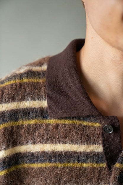 KID MOHAIR RIBBED KNIT POLO LS(ST.1647)