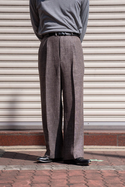 WOOL LINEN 1TUCK SLACKS
