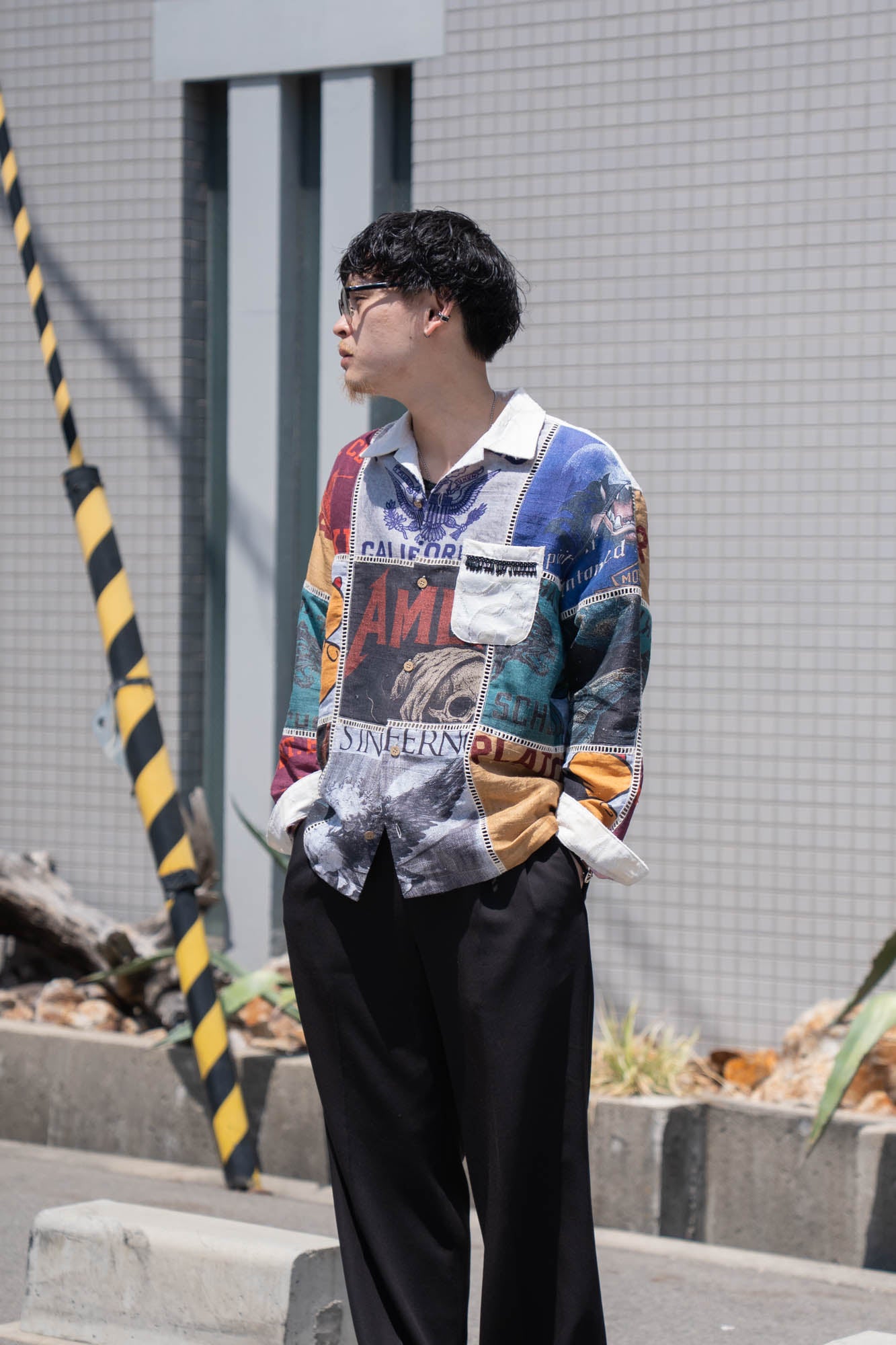 Patchworked Silk Shirt