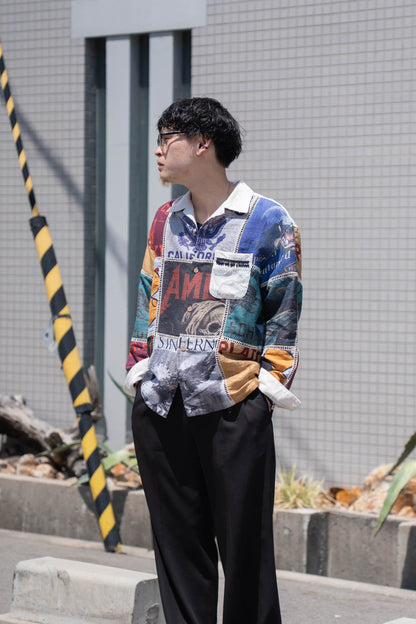 Patchworked Silk Shirt