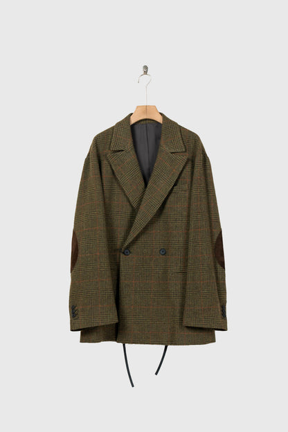 BRITISH TWEED OVERSIZED PEAK LAPEL JACKET(ST.1586)