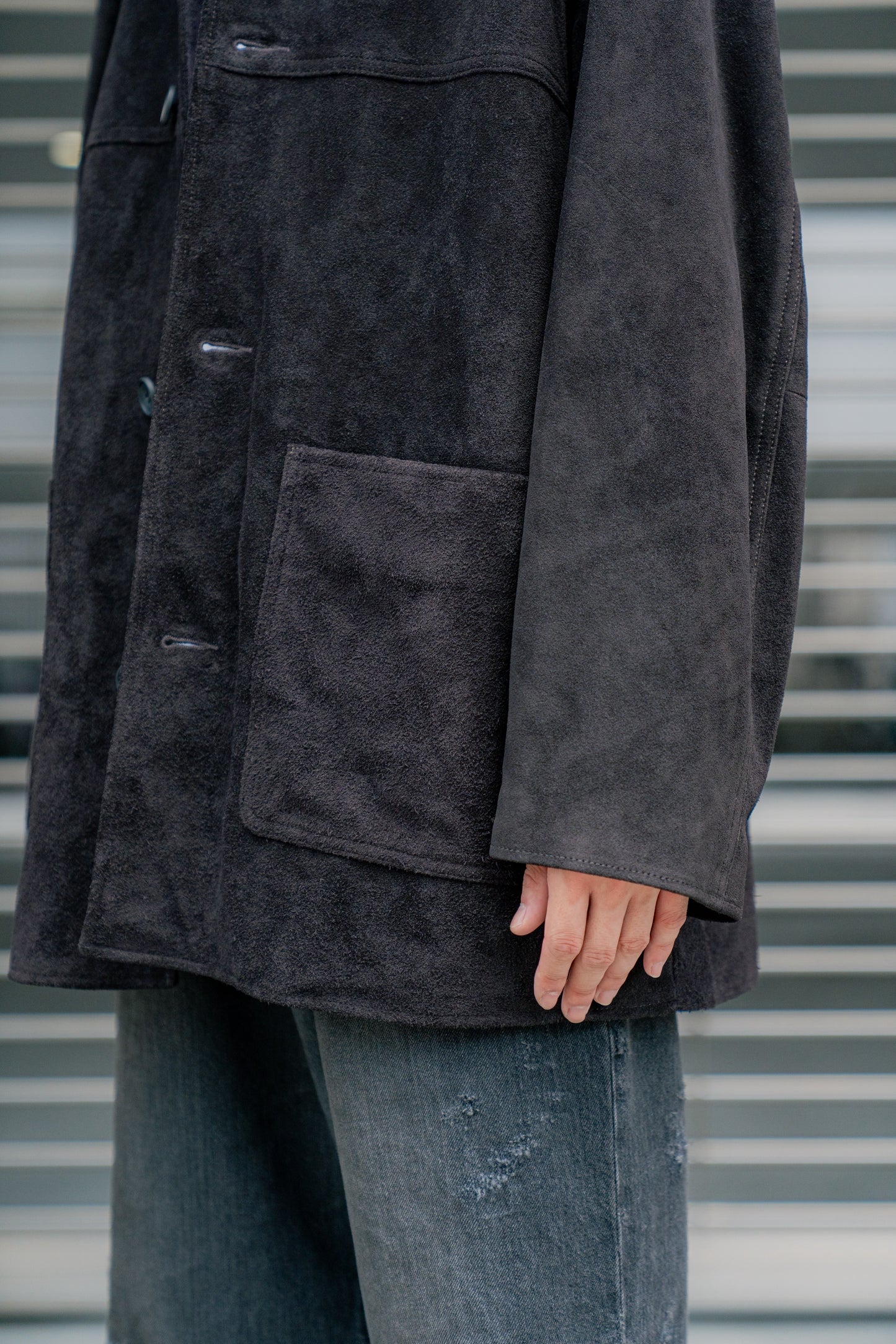 COW SUEDE CAR JACKET(ST.1218)