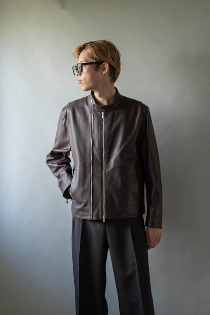 Leather Double Zip-up Blouson