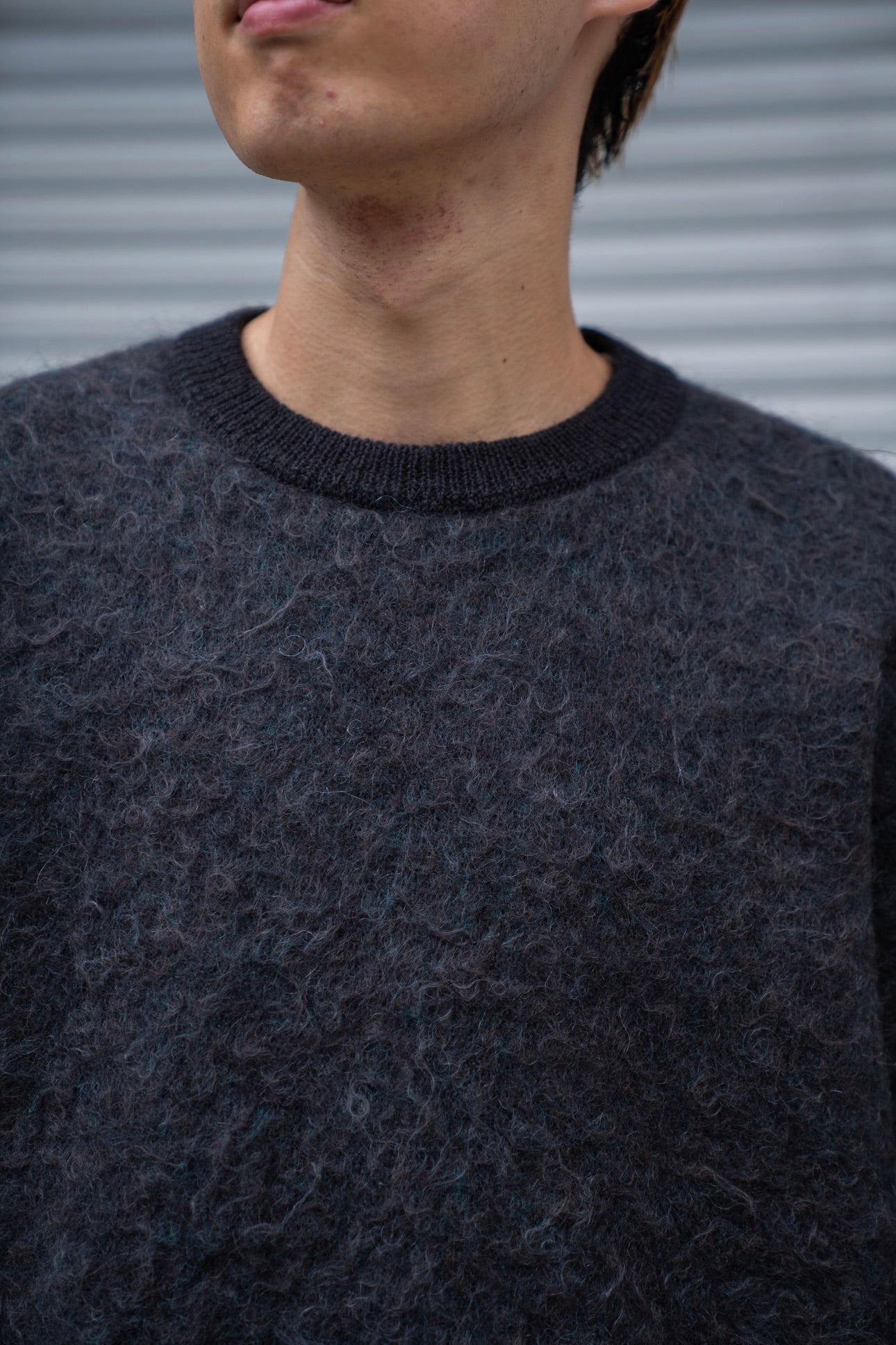 KID MOHAIR MIX JACQUARD KNIT LS(ST.1305)