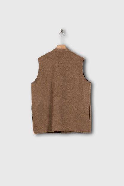 Single Vest Wool Angola Shaggy
