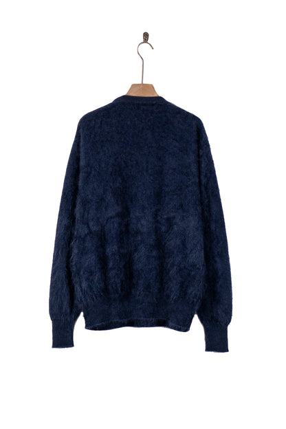 PURE CASHMERE SHAGGY KNIT LS