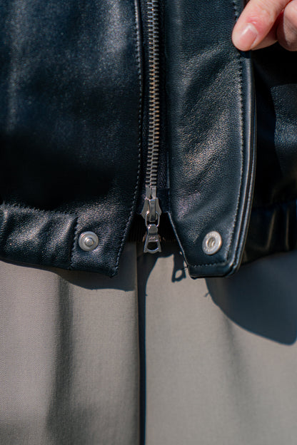 LEATHER ZIP SHORT JACKET