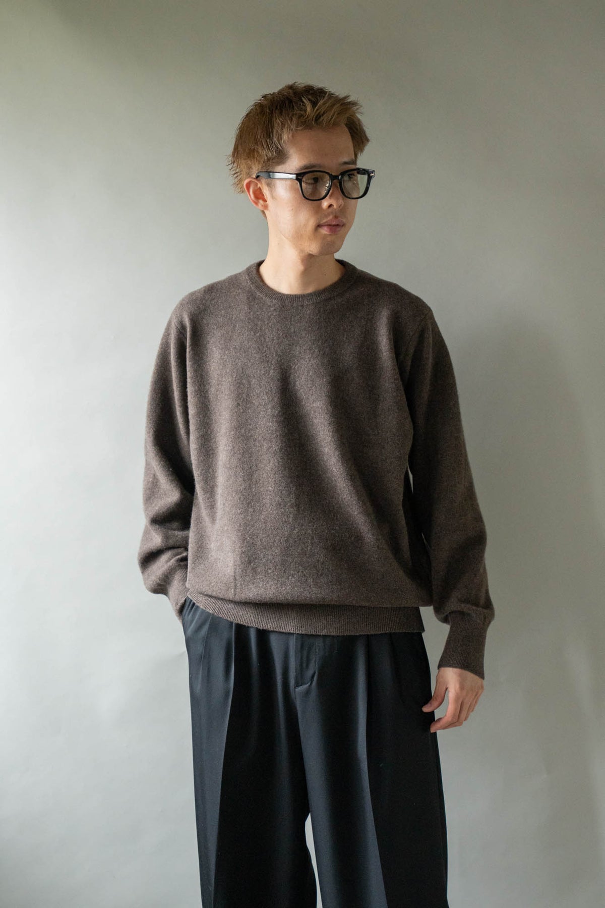EXTRA FINE WOOL KNIT CREW NECK LS(ST.1634)