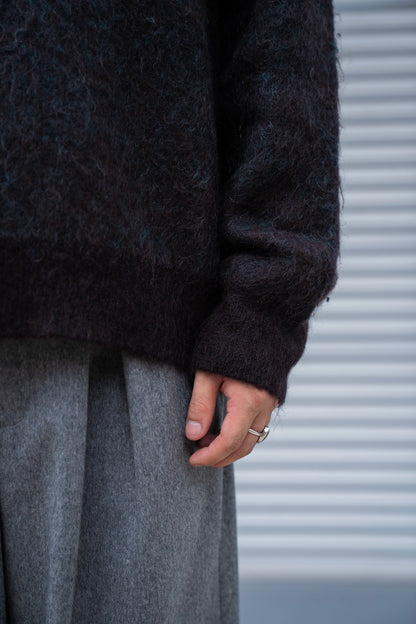 KID MOHAIR MIX JACQUARD KNIT LS(ST.1305)