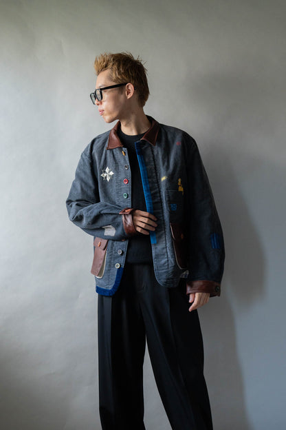 Vintage-finished work jacket