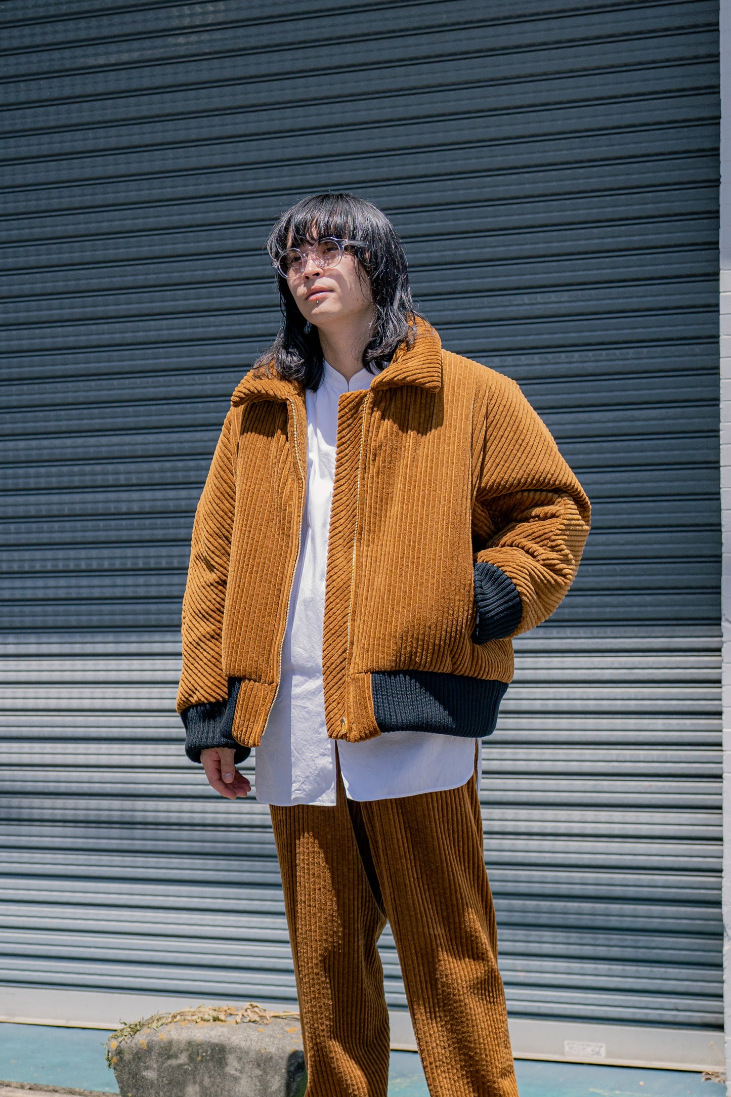 Cotton Corduroy Puffer Blouson