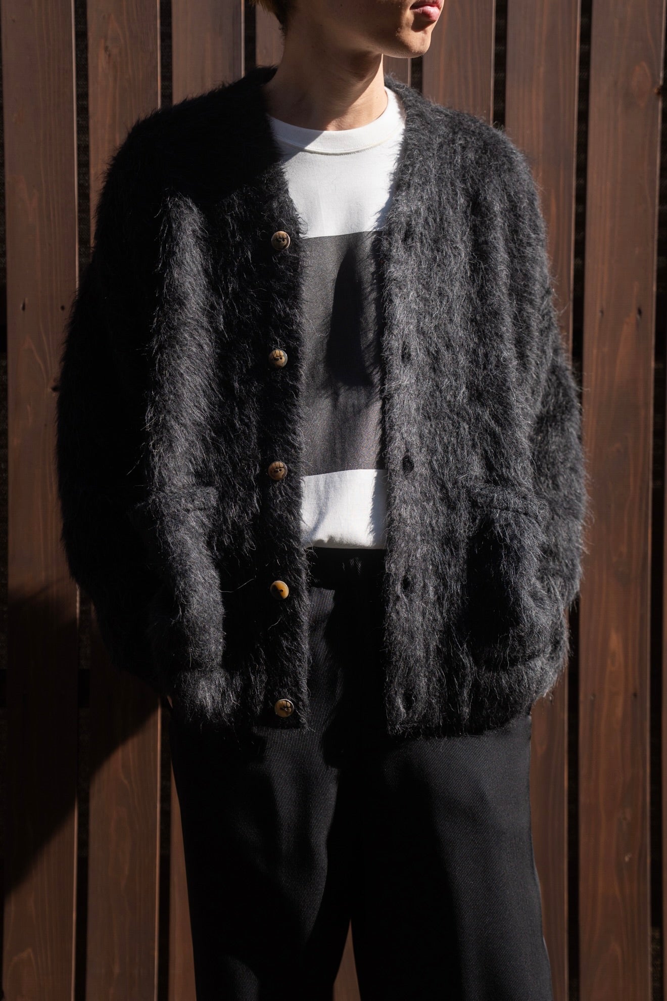 【美品 ザ イノウエブラザーズ】SURI アルパカ カーディガンi43 THE INOUE BROTHERS（ザ・イノウエブラザーズ） - Suri Alpaca