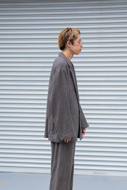 WOOL/CASHMERE FLEECE SINGLE BREASTED JACKET(ST.1268)
