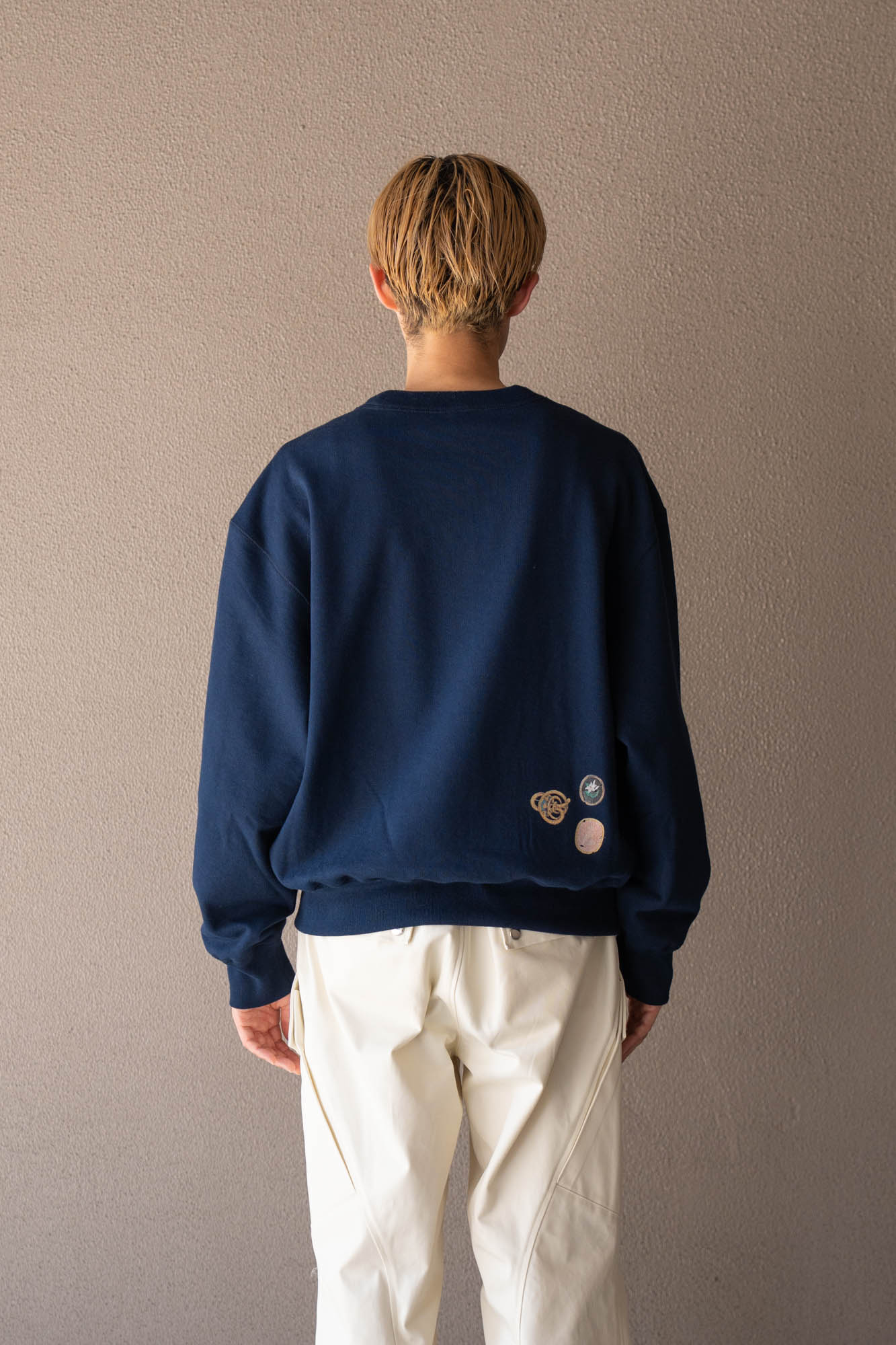 Hand-stitched sweatshirt