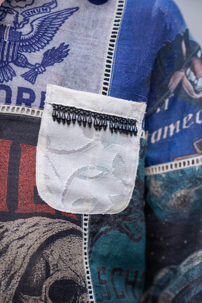 Patchworked Silk Shirt