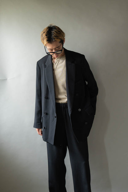 Double-breasted Jacket in Rayon Tricotine